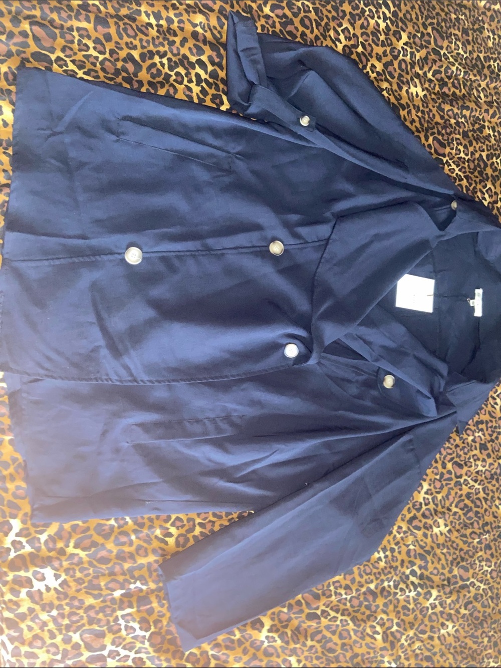 Sensemill Classic Navy Double-Breasted Women's Blazer Jacket